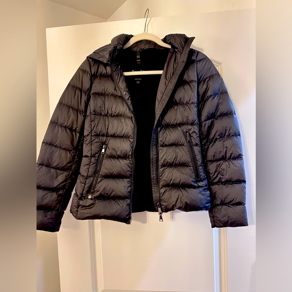 Massimo Dutty puffer Jacket XS like New Condition Feather Dawn gunmetal gray